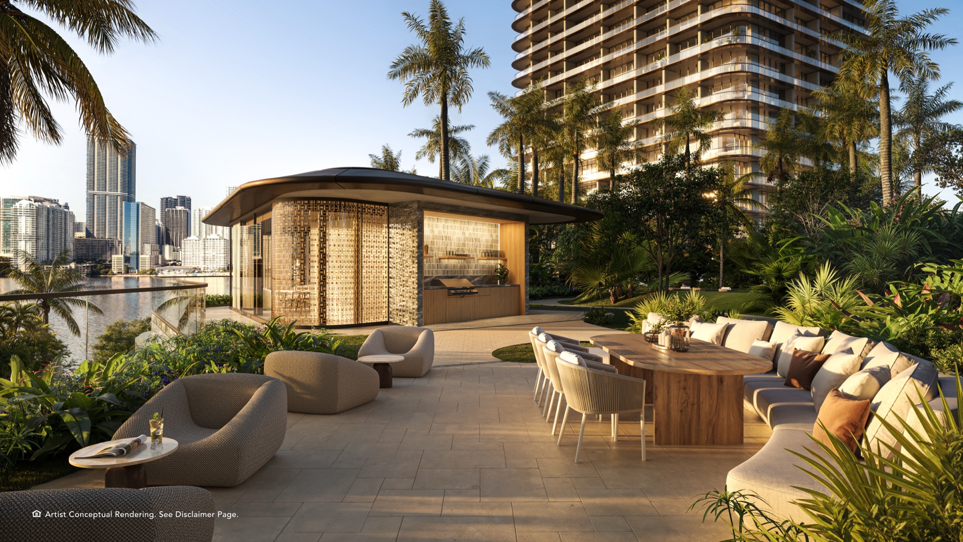 Outdoor dining pavilion.