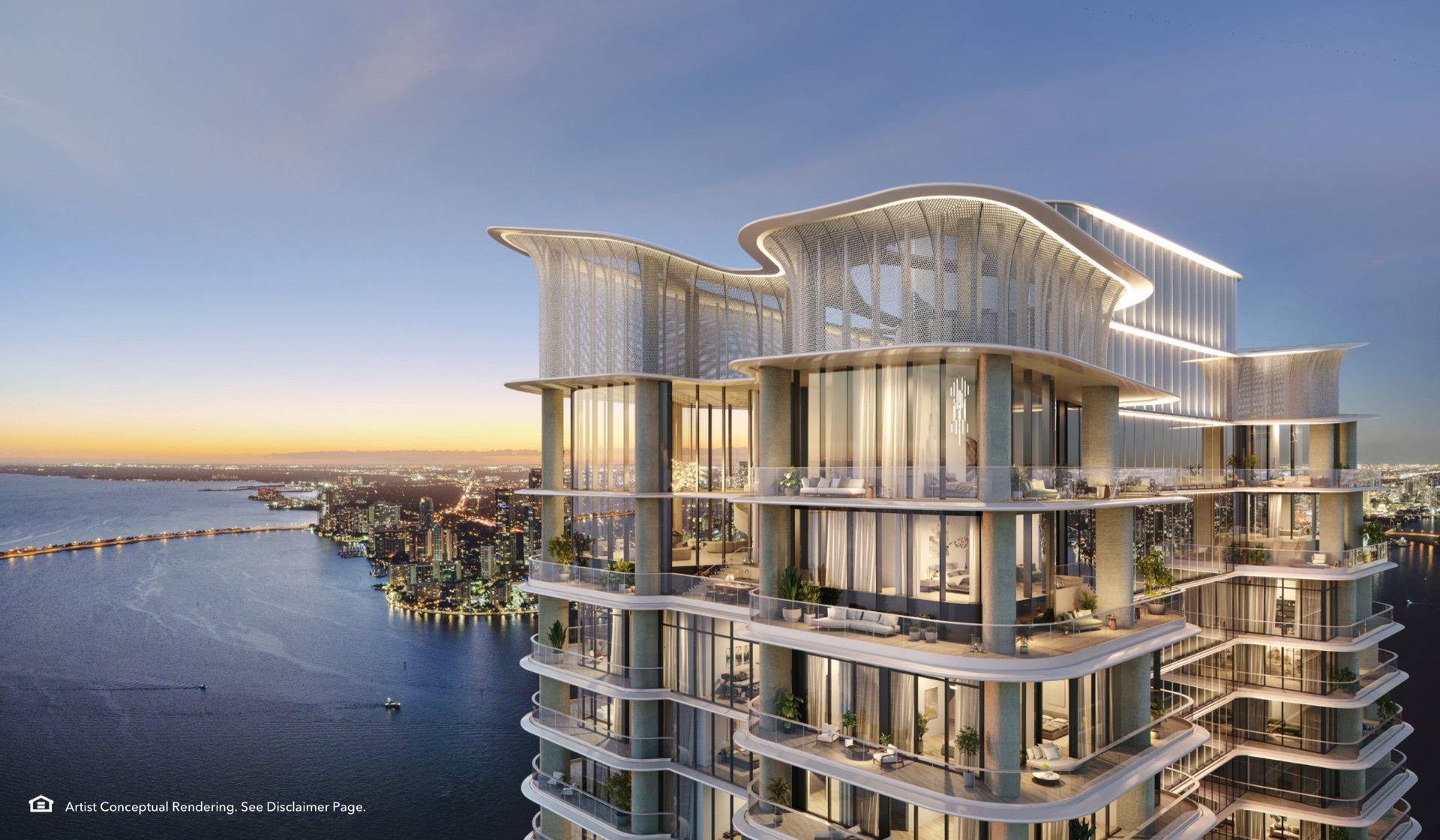 Penthouse crown of South Tower.
