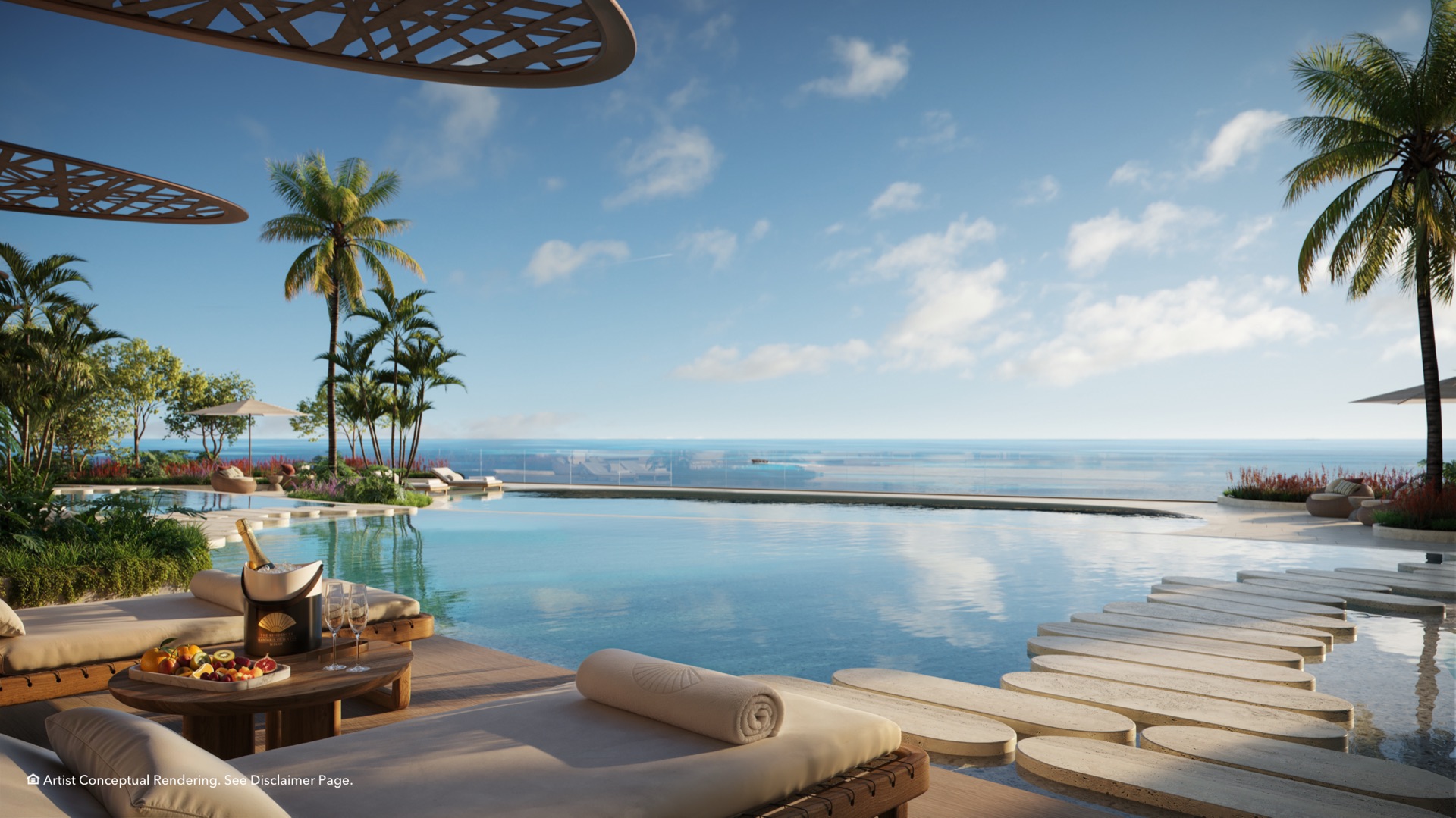 Lagoon Pool with private villas.